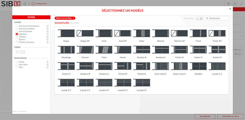 configurateur portail alu sib 2