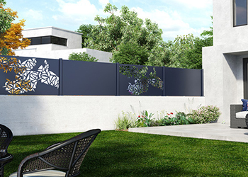 Brise-vue en alu Estampe décor Tribal