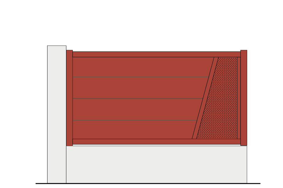 Clôture alu Corsiva CL lames 255 horizontales
