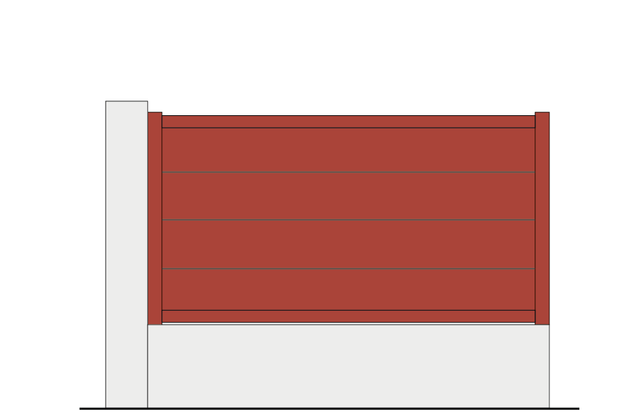 Clôture alu Origin CL lames 255 horizontales