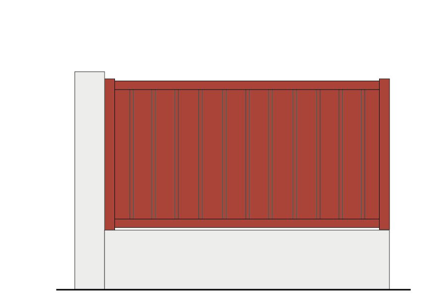 Clôture alu Origin CL lames brise-vent verticales