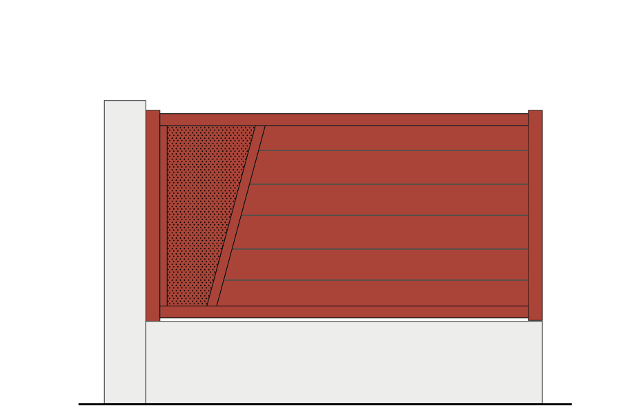 Clôture alu Vazari CL lames 170 horizontales