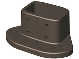 Embase. Longueur : 165 mm Largeur : 125 mm. Hauteur : 70 mm
