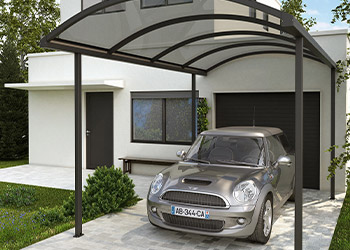 Carport aluminium avec pose sur 4 poteaux