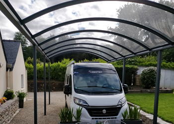 Carport aluminium pour camping-car