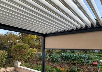 Pergola bioclimatique alu adossée