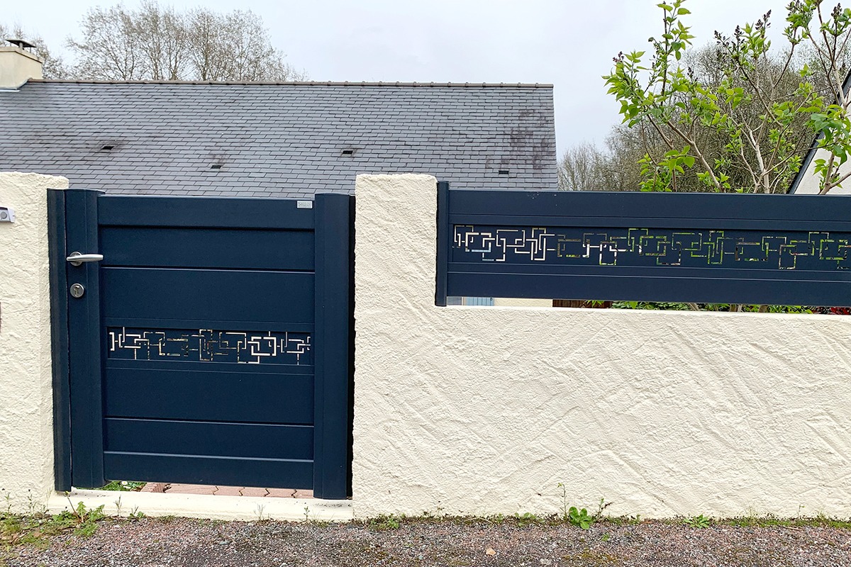 Portillon alu gamme Signature modèle Nordica - Bleu canon