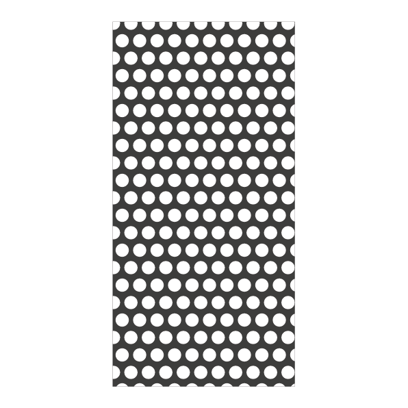 Tôle perforée décor rond vertical