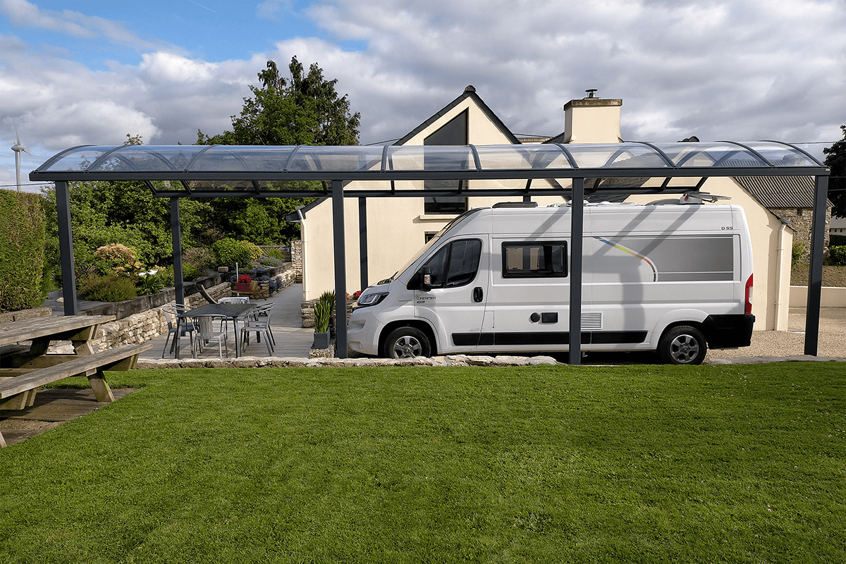 Carport alu pour camping-car