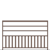 Garde-corps Cambria 25 2 lisses