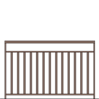 Garde-corps Cambria 25 avec main courante