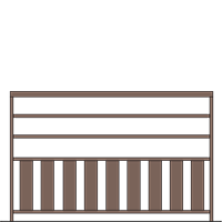 Garde-corps Cambria 80 2 lisses