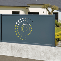 Panneau découpe laser Spirale centrale