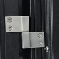 Charnière sur tableau finition inox brossé